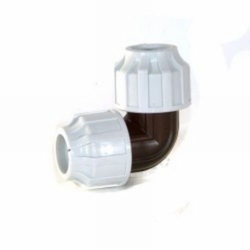 Water Pipe Joiner Elbow MDPE 20mm (Inc liners)